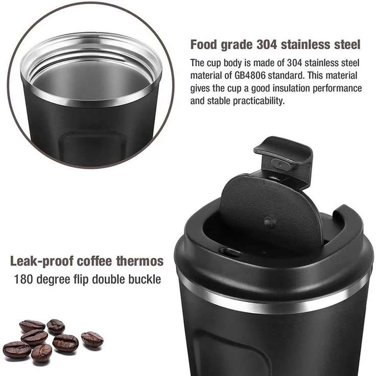 Isolierte Kaffeebecher für Kaffee, Tee und Bier, 380ml – Bild 3