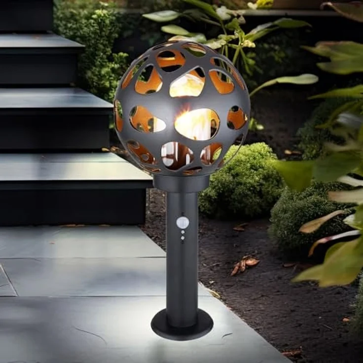 LED Sockelleuchte, Alu, Edelstahl, Bewegungsmelder, H 45 cm – Bild 3