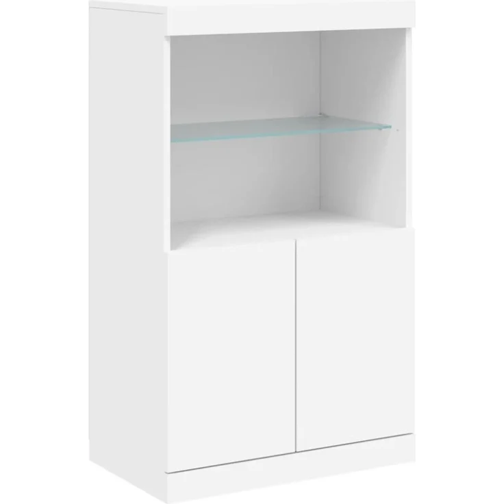 vidaXL Sideboard mit LED-Leuchten Weiß 60,5x37x100 cm 836665 – Bild 2