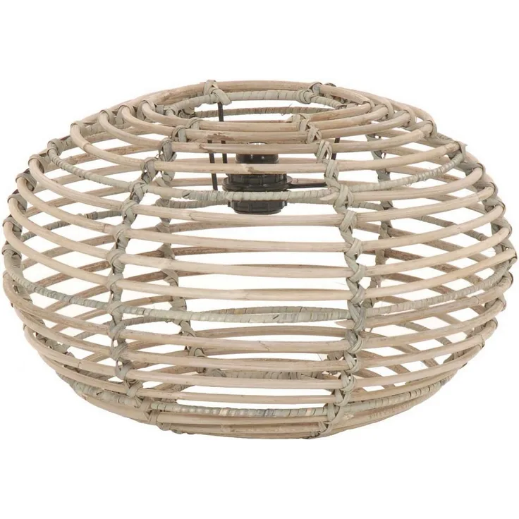 Krines Home Lampenschirm Lampenschirm Retro echtes Rattan Gestäbter Design Hängelampen Ø40cm, ohne Fassung Schirm für Deckenlampen Deckenleuchten