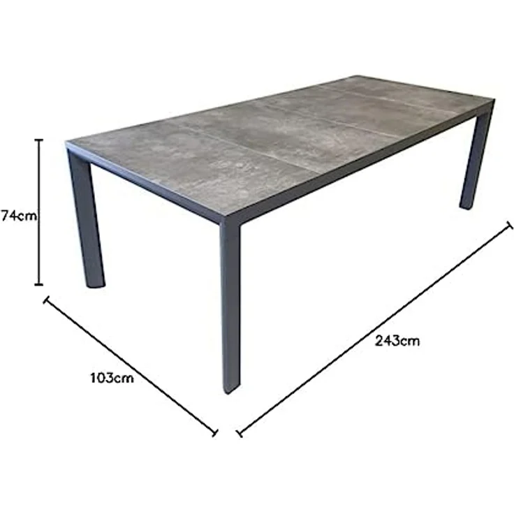 Tisch Murcia Negro 220x100cm – Bild 2