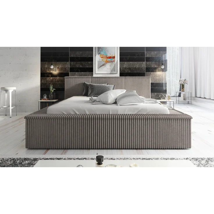 A&J MöbelLand 'Rio' Polsterbett, Braun, 120x200 cm – Bild 2