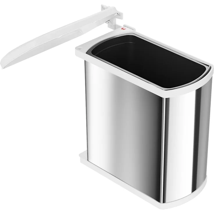 HAILO Abfallsorter UNO 18 Edelstahl/weiß ab 45 cm Schrankbreite