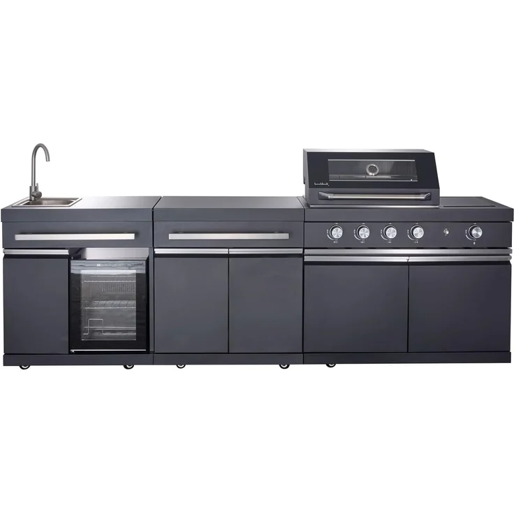 Buschbeck Outdoor-Küche »King Range« mit Sizzle Zone und Kühlschrank, BxTxH: 282x58x112 cm – Bild 5