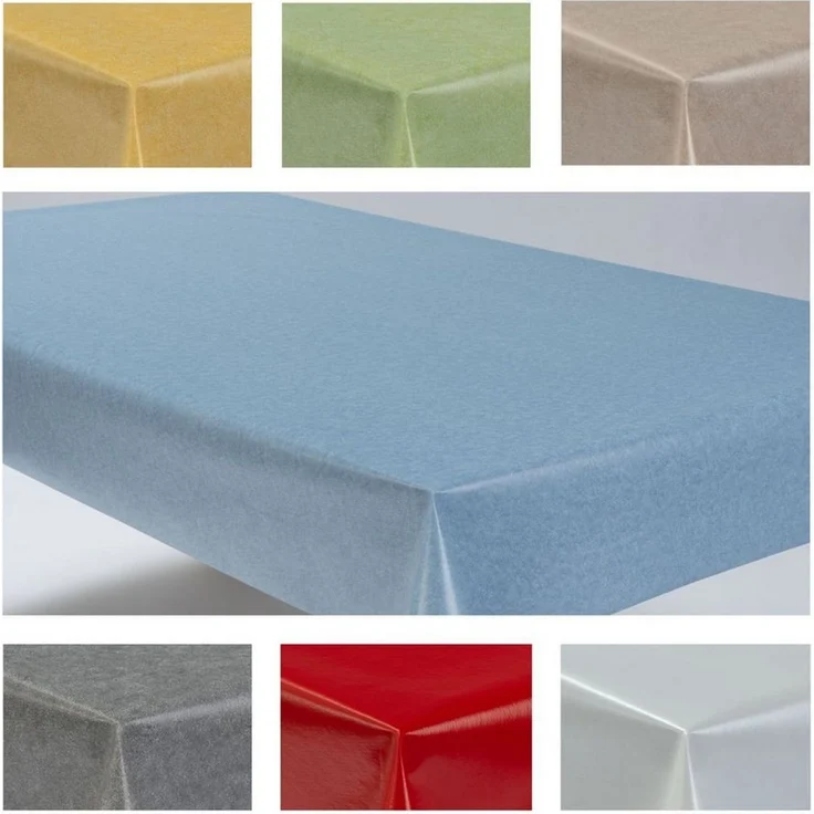laro Tischdecke Wachstuchtischdecke Uni Style PVC Eckig – Bild 1