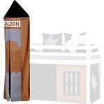 Hoppekids 'Saloon' Hochbett Turmset inkl Gestell, braun/schwarz