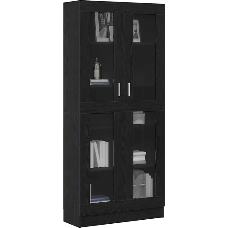 vidaXL Bücherregal 82,5 x 30,5 x 185 cm Schwarz Eichen-Optik 3329277 – Bild 3