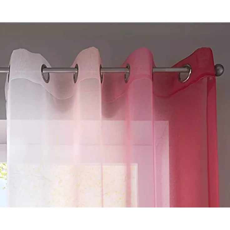 Gardinenbox Gardine (2 St), Ösen, transparent, Voile, Farbverlauf Vertikal »Modena« Voile Raffhalter 10000183 – Bild 6