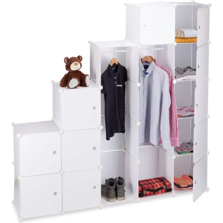 Kleiderschrank Stecksystem 14 Fächer – Bild 3