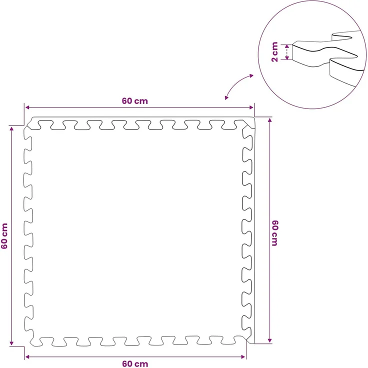 vidaXL Pool Bodenschutzmatte 6 stk. Holz 2,16 m² EVA-Schaum 3433303 – Bild 9