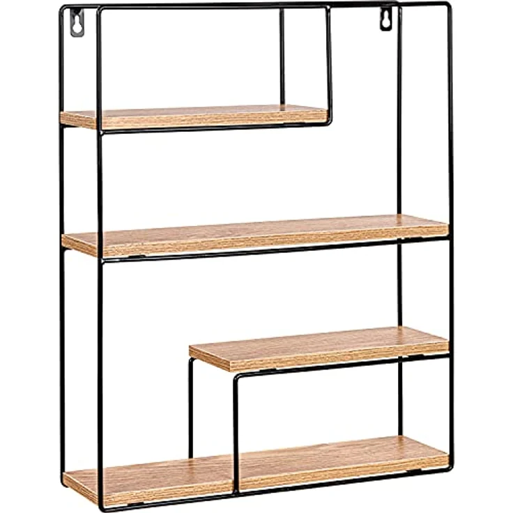 STILISTA Wandregal Design Regal Bücherregal Schweberegal Hängeregal, Industriedesign, Holzböden, Farb- und Modellwahl – Bild 2