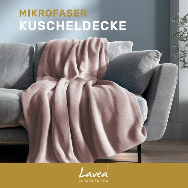Wohndecke Kuscheldecke, Fleecedecke, Wolldecke flauschig und weich, Lavea, Sofadecke, Atmungsaktiv & Hautfreundlich, Decke – Bild 2