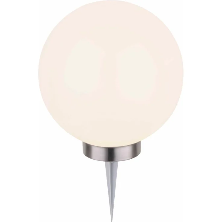 Dehner Solarleuchte Kugel mit Erdspieß und Farbwechsel, Ø 20 cm, Kunststoff,Weiß – Bild 1