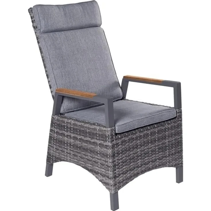 LC Garden Keramo Positionsstuhl Aluminium/Polyrattan inkl. Kissen Teak