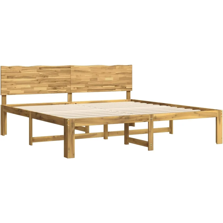 vidaXL Doppelbettgestell mit Kopfteil ROSTOCK Weiß 180 x 200 cm 3405457 – Bild 3