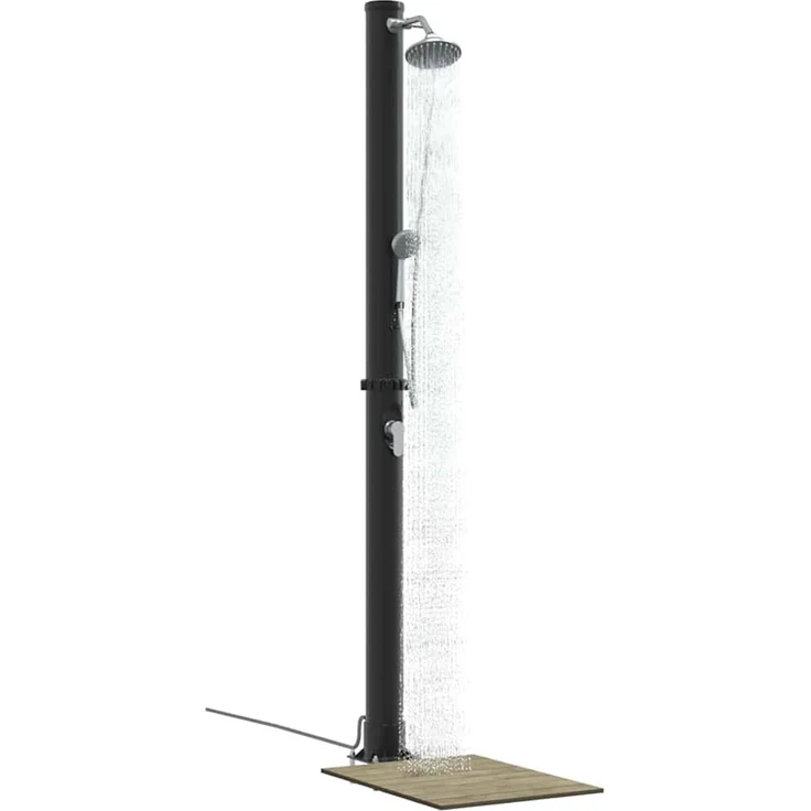 vidaXL Außen Solardusche Schwarz 217 cm PVC und Aluminium 42003413 – Bild 4