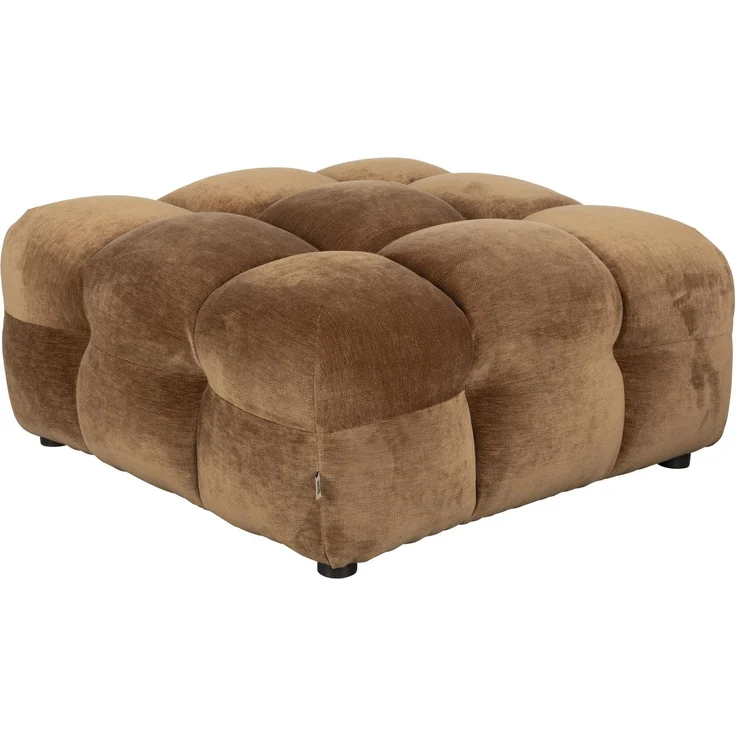 HACKMAN Hocker 100 x 100 cm Velours Cognac von DUTCHBONE – Bild 1