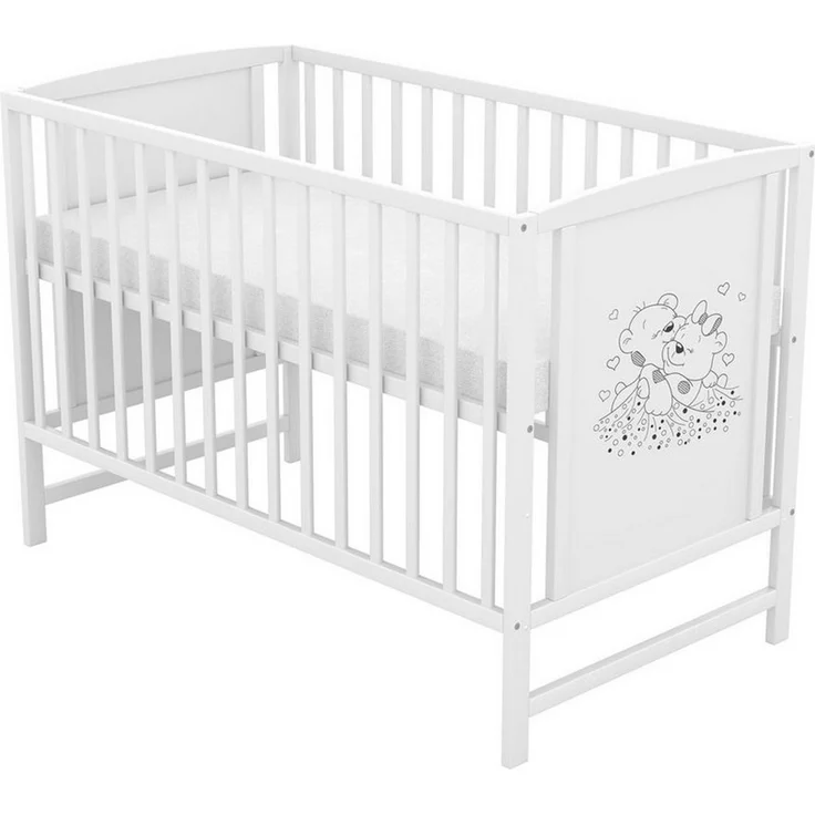 Baby-Delux Komplettbett Babybett Mia Komplettset, 7-tlg, Kinderbett 60x120 cm weiß, Bettset verschiedene Designs – Bild 3