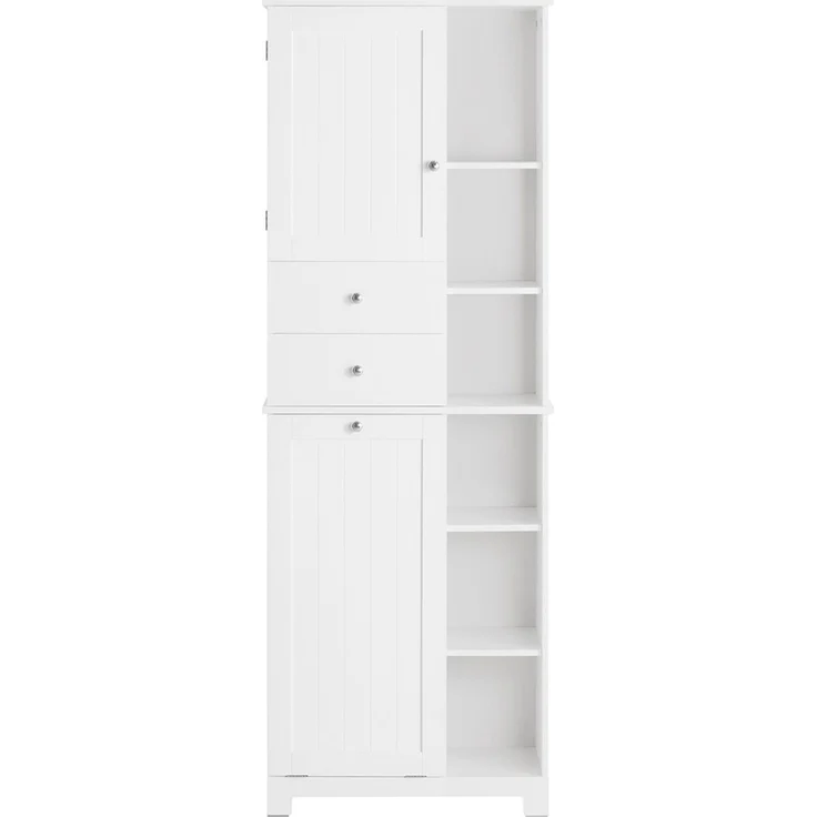 SoBuy BZR104-W Badezimmer-Hochschrank, MDF, Lackiert, Weiß, 60 x 171 x 37 cm – Bild 1