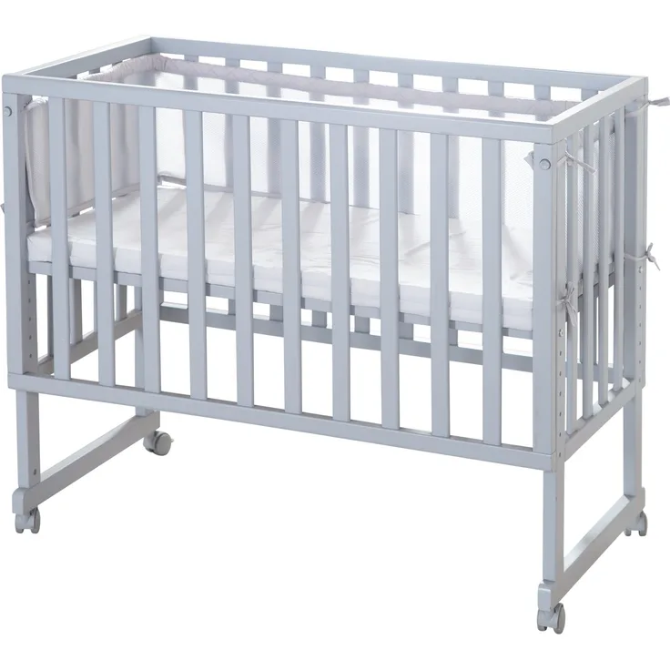 roba Stuben- & Beistellbett 'roba Style' grau - inkl. Matratze & Nestchen - Taupe