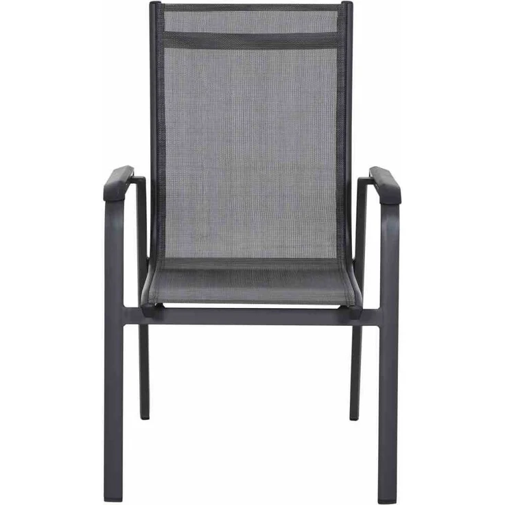 Siena Garden Tesoro Stapelsessel Alu Textilbezug silber schwarz – Bild 2