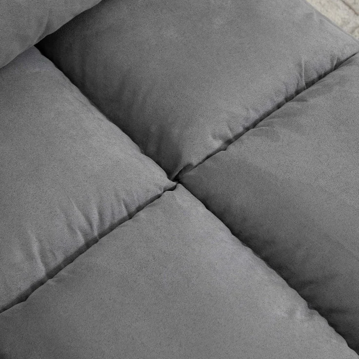 HOMCOM Relaxsessel mit Rückenlehne, 3 Positionen Verstellbare, Sitzkissen (Klappbett, 1-St, 2-in-1 Bodensessel), für Schlafzimmer, Wohnzimmer, Grau – Bild 9