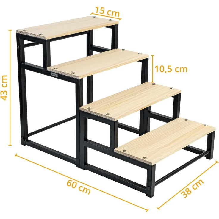 Hundetreppe Hundeleiter 4 Stufen bis 43cm hoch – Bild 9