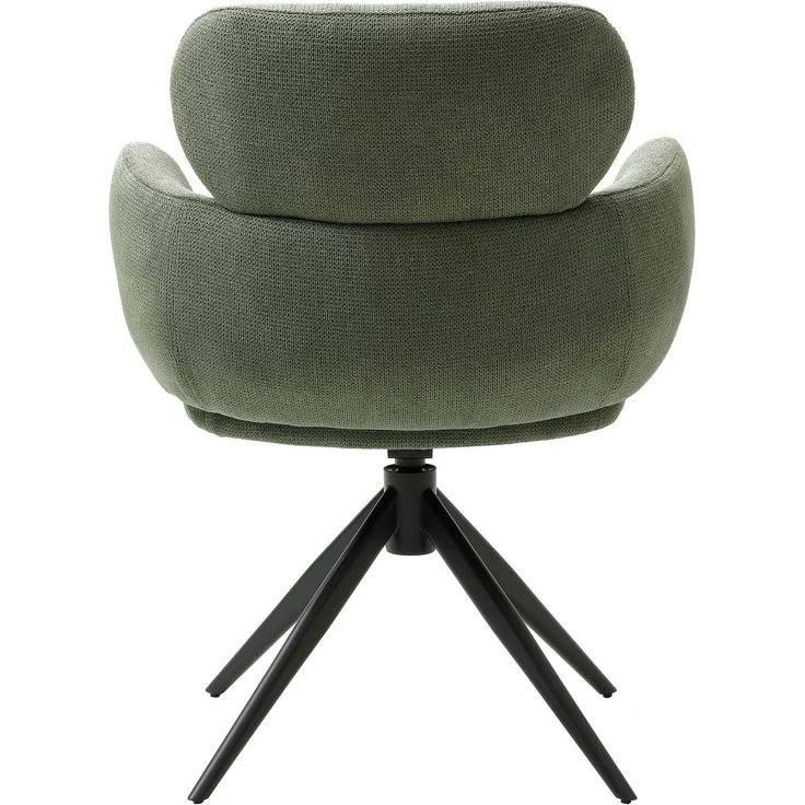 LC Home Esszimmerstühle »Soma« 4er Set Webstoff grün – drehbare Armlehnstühle & Polsterstühle – Bild 6