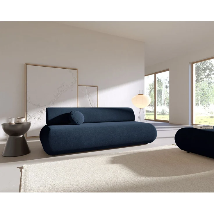 Selsey 'Armone' 3-Sitzer Sofa mit Schlaffunktion, Chenille, Dunkelblau – Bild 3