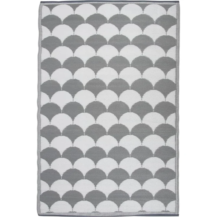 Esschert Design Outdoor-Teppich 180x121 cm Grau und Weiß OC24 – Bild 2