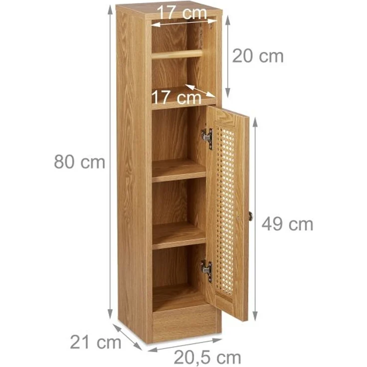 Relaxdays Toilettenpapierhalter stehend Holzoptik – Bild 4