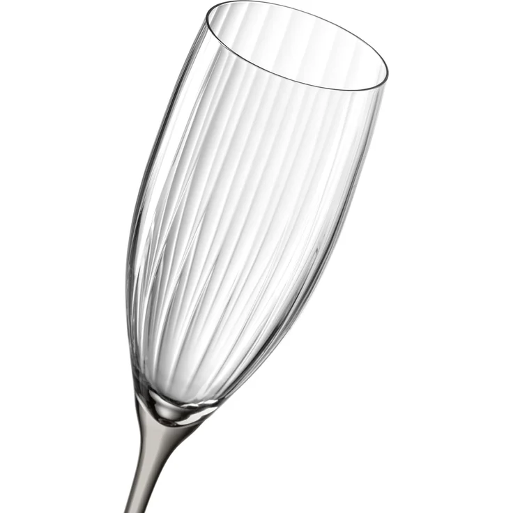 Leonardo Poesia Sektglas 6er Set, spülmaschinengeeignetes Champagnerglas, Höhe 25 cm, 250 ml, grau, 022381 – Bild 5