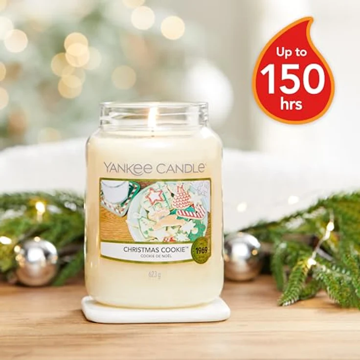 Yankee Candle Duftkerze im Glas (groß) | Christmas Cookie | Kerze mit langer Brenndauer bis zu 150 Stunden | Perfekte Geschenke für Frauen – Bild 3