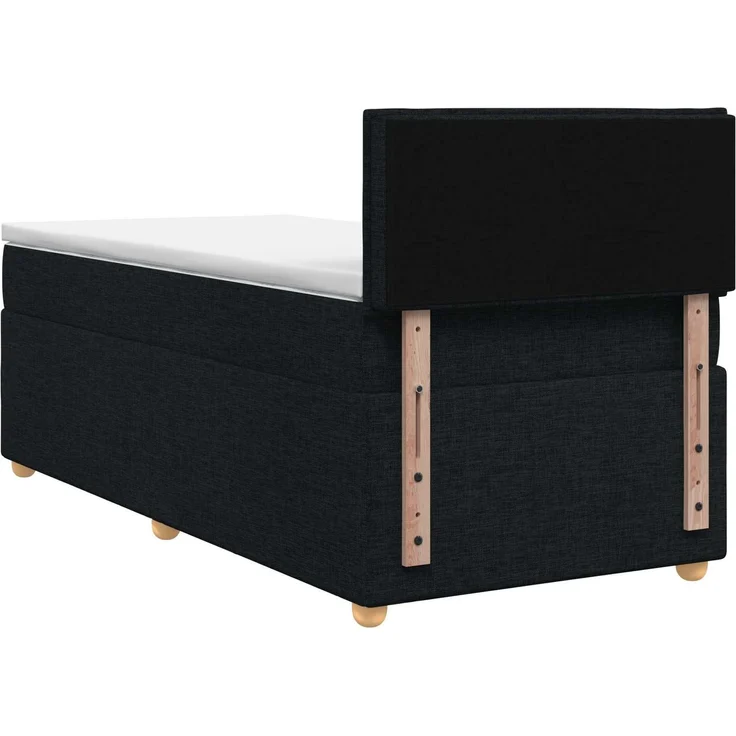 vidaXL Boxspringbett mit Matratze Schwarz 90 x 200 cm Stoff 3452326 – Bild 9