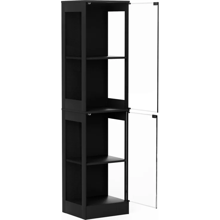 DESVIAE Vitrine mit LED-Beleuchtung und Bewegungssensor 40x165x35 cm ABS Akazienholz – Bild 8