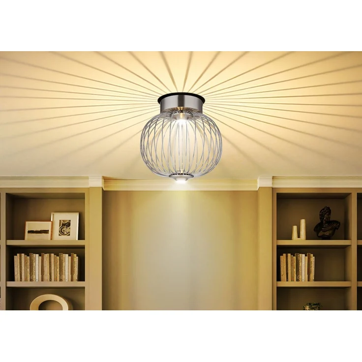GLOBO LIGHTING Deckenleuchte GALWAY, Memoryfunktion, LED fest integriert, Warmweiß, Deckenlampe Metallstäbe 3000K DM 30cm 3 Stufen – Bild 1