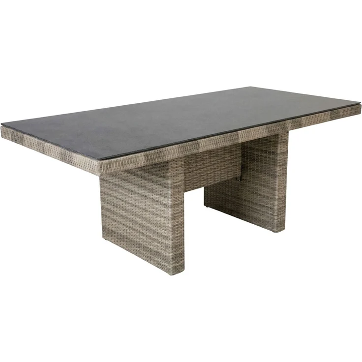 Gartentisch Topeka Esstisch Wangentisch 200 x 100 x 75 cm Spraystone Tischplatte – Bild 1