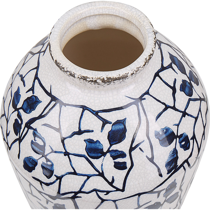 Blumenvase MALLIA Steinzeug 20 cm Weiß – Bild 4