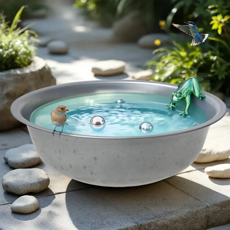 Spetebo Pflanzkübel - Mini Teich Garten Schale (Anzahl, 1 St, Stück), wetterfestes und robustes Material – Bild 4