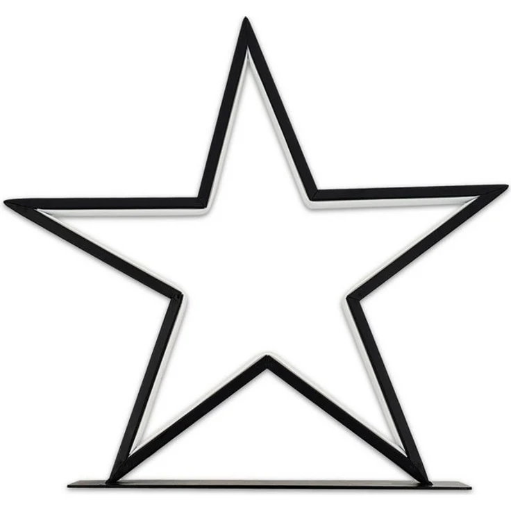 abc HOME LED Stern Fensterdeko, LEDs, Metall, schwarz, elektrisch, Mit Dimmerfunktion, Schutzklasse IP55, LED fest integriert, Warmweiß – Bild 4