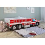 Kids Collective 'Feuerwehr' Autobett 70x140 cm, mit Rausfallschutz und Lattenrost