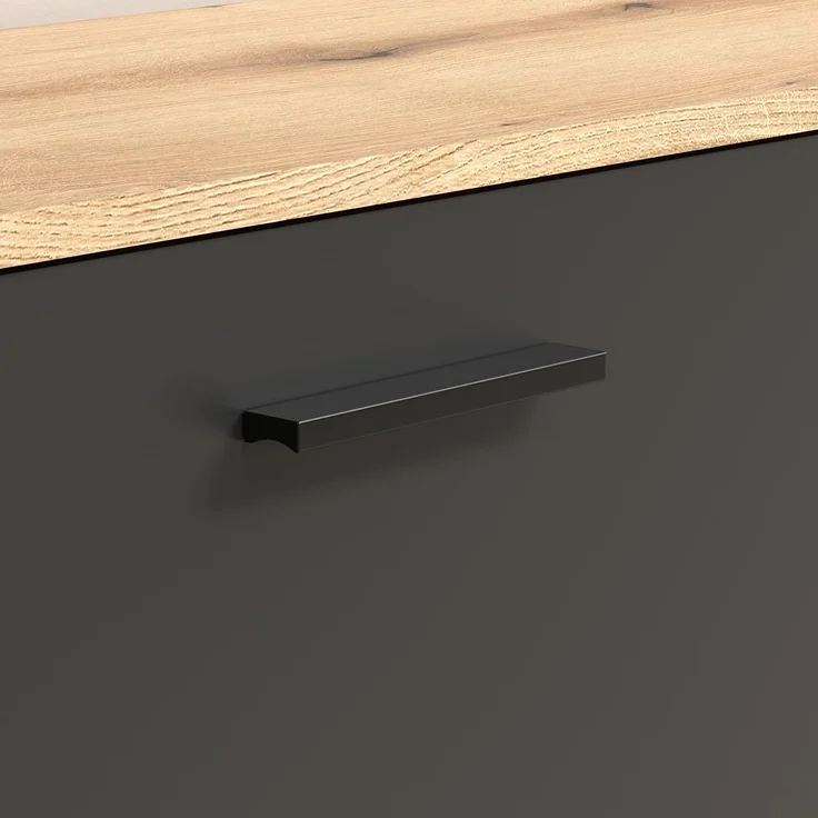 'Esteban' Garderobenschrank / Schuhschrank, Holz, grau und Eiche Evoke, 195 x 36 x 60 cm – Bild 10