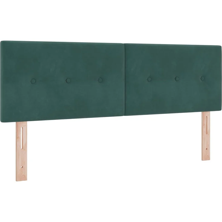 vidaXL Boxspringbett mit Matratze Dunkelgrün 160 x 200 cm Samt 3450749 – Bild 4