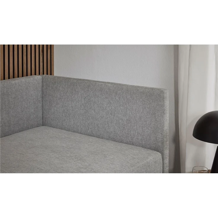 Studioliege Savona / Santos, Stoff, Grau, 97 x 88 x 209 cm – Bild 4