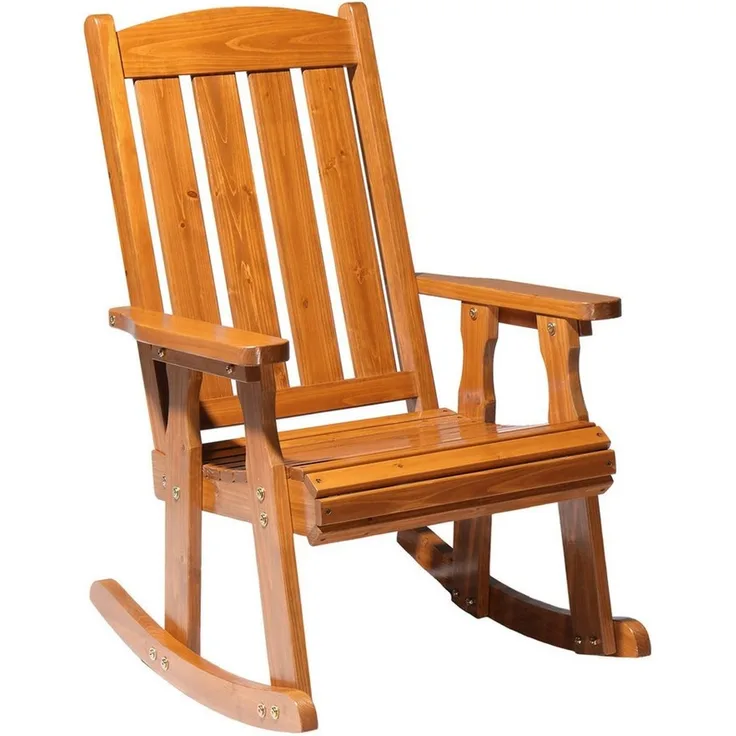 VINGLI Schaukelstuhl Holz, Schaukelstuhl Outdoor, Wetterfest