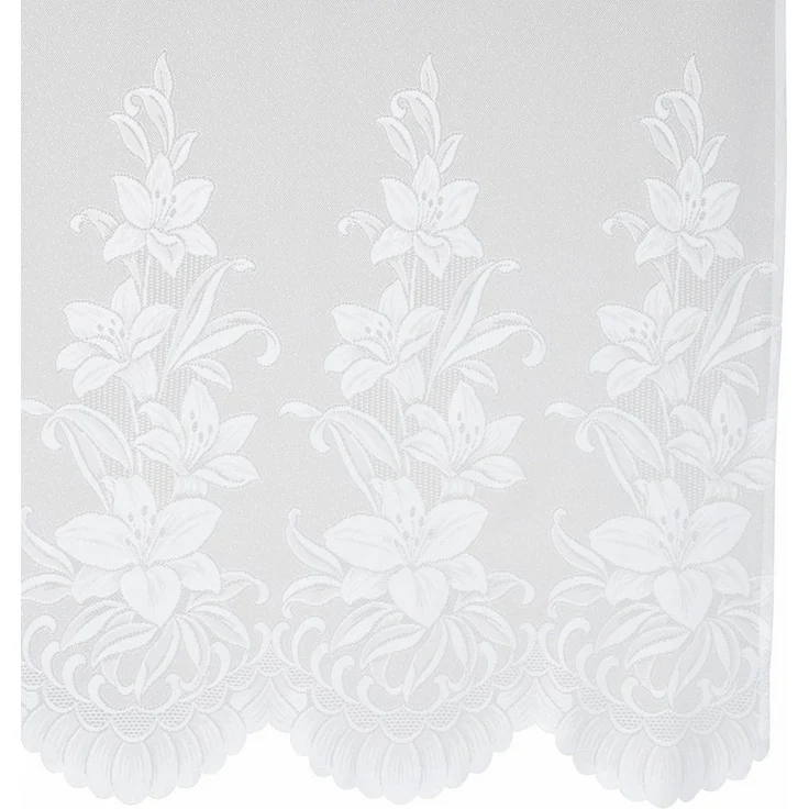 Weckbrodt Gardine Wismar (1 St), Kräuselband, halbtransparent, Jacquard, Jacquard, strukturiert, Allover,floral,halbtransparent, Bordüre, Store – Bild 3
