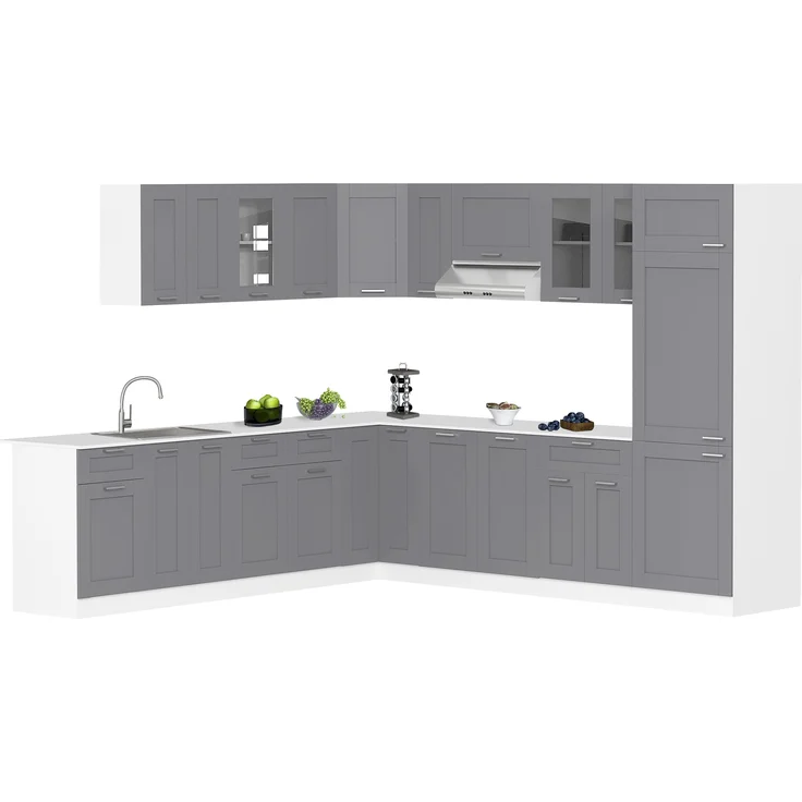 VCM Küchenmöbel Unterschrank Colura 919358 Weiß / Anthrazit H. 82 x B. 80 x T. 46 cm – Bild 3