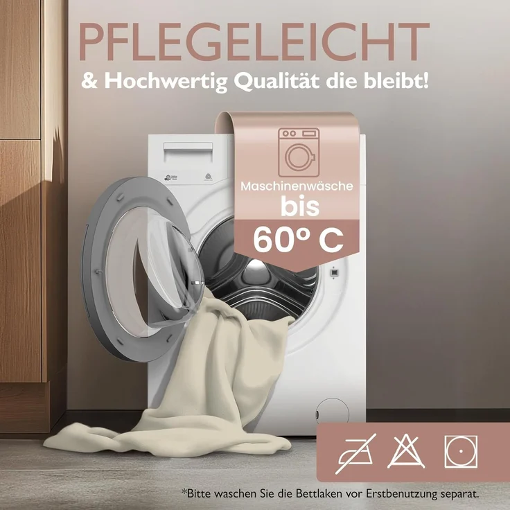 leevitex® Spannbettlaken für kalte Nächte – angenehm weich, passgenau, farbstark & pflegeleicht, Gummizug: Rundum – Bild 6