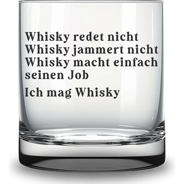 Lasernauten Whiskyglas Glas mit Gravur für Whiskyliebhaber Whisky redet nicht Spruch Geschenk, mit Gravur – Bild 1