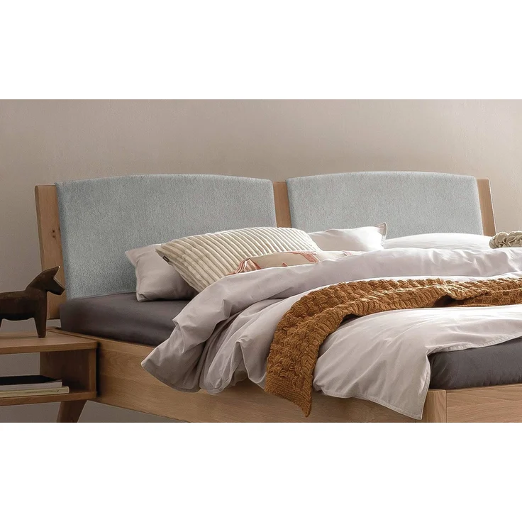 Hasena Bett Fabro Lounge Eiche bright mit Polster-Kopfteil 180x220 cm, Fußhöhe 20 cm – Lounge – Bild 4